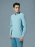 Men Colorblock Slim Fit Mock Neck Sports T-shirt with COTFLEX