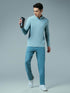 Men Colorblock Slim Fit Mock Neck Sports T-shirt with COTFLEX