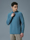 Men Colorblock Slim Fit Mock Neck Sports T-shirt with COTFLEX