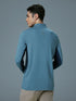 Men Colorblock Slim Fit Mock Neck Sports T-shirt with COTFLEX