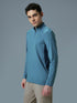 Men Colorblock Slim Fit Mock Neck Sports T-shirt with COTFLEX