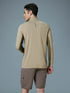 Men Colorblock Slim Fit Mock Neck Sports T-shirt with COTFLEX
