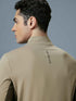 Men Colorblock Slim Fit Mock Neck Sports T-shirt with COTFLEX