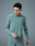 Men Colorblock Slim Fit Mock Neck Sports T-shirt with COTFLEX