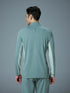 Men Colorblock Slim Fit Mock Neck Sports T-shirt with COTFLEX