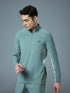 Men Colorblock Slim Fit Mock Neck Sports T-shirt with COTFLEX