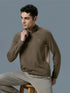 Men Colorblock Slim Fit Mock Neck Sports T-shirt with COTFLEX