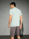 Men Solid Slim Fit Mock Neck T-shirt with COTFLEX