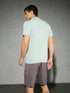 Men Solid Slim Fit Mock Neck T-shirt with COTFLEX