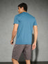 Men Solid Slim Fit Mock Neck T-shirt with COTFLEX