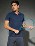 Men Solid Slim Fit Mock Neck T-shirt with COTFLEX