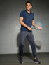 Men Solid Slim Fit Mock Neck T-shirt with COTFLEX