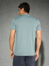 Men Solid Slim Fit Mock Neck T-shirt with COTFLEX