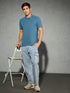 Men Jacquard Slim Fit Polo Sports T-shirt with COTFLEX