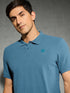 Men Jacquard Slim Fit Polo Sports T-shirt with COTFLEX