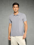 Men Jacquard Slim Fit Polo Sports T-shirt with COTFLEX