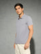 Men Jacquard Slim Fit Polo Sports T-shirt with COTFLEX