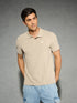 Men Jacquard Slim Fit Polo Sports T-shirt with COTFLEX
