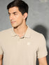 Men Jacquard Slim Fit Polo Sports T-shirt with COTFLEX