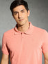 Men Jacquard Slim Fit Polo Sports T-shirt with COTFLEX