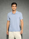 Men Jacquard Slim Fit Polo Sports T-shirt with COTFLEX