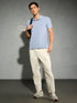 Men Jacquard Slim Fit Polo Sports T-shirt with COTFLEX