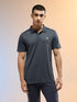 Men Melange Slim Fit Round Neck Sports T-shirt with DOUBLE COOL