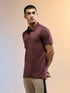 Men Melange Slim Fit Round Neck Sports T-shirt with DOUBLE COOL