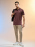 Men Melange Slim Fit Round Neck Sports T-shirt with DOUBLE COOL