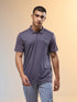 Men Melange Slim Fit Round Neck Sports T-shirt with DOUBLE COOL