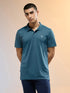Men Melange Slim Fit Round Neck Sports T-shirt with DOUBLE COOL