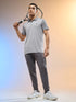 Men Melange Slim Fit Round Neck Sports T-shirt with DOUBLE COOL