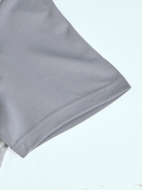 Men Melange Slim Fit Round Neck Sports T-shirt with DOUBLE COOL