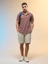 Men Jacquard Slim Fit Polo Sports T-shirt with COTFLEX