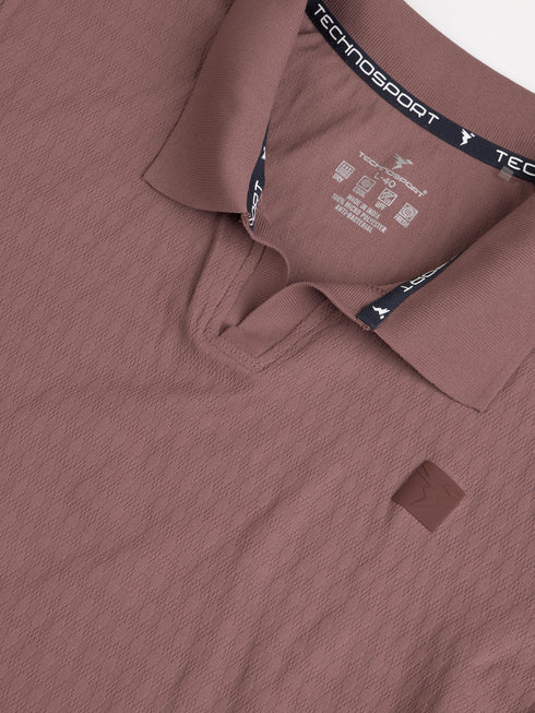 Men Jacquard Slim Fit Polo Sports T-shirt with COTFLEX