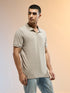 Men Jacquard Slim Fit Polo Sports T-shirt with COTFLEX