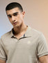 Men Jacquard Slim Fit Polo Sports T-shirt with COTFLEX
