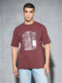Men Jacquard Oversized Fit Round Neck Sports T-shirt with ELASTO PLUS