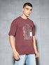 Men Jacquard Oversized Fit Round Neck Sports T-shirt with ELASTO PLUS