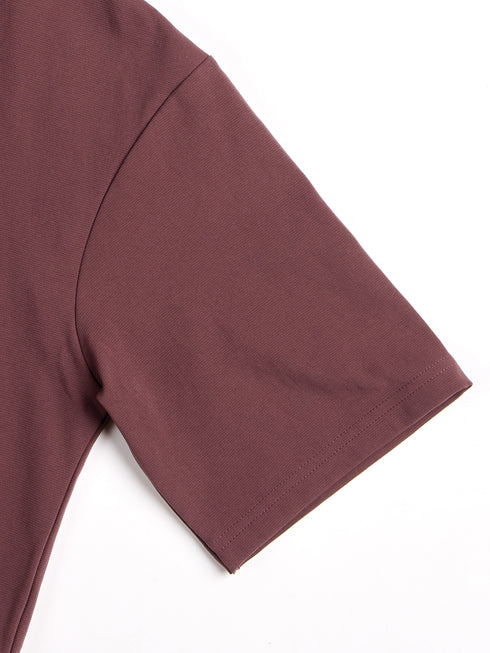 Men Jacquard Oversized Fit Round Neck Sports T-shirt with ELASTO PLUS