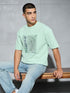 Men Jacquard Oversized Fit Round Neck Sports T-shirt with ELASTO PLUS
