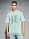 Men Jacquard Oversized Fit Round Neck Sports T-shirt with ELASTO PLUS