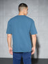 Men Jacquard Oversized Fit Round Neck Sports T-shirt with ELASTO PLUS