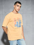 Men Jacquard Oversized Fit Round Neck Sports T-shirt with ELASTO PLUS