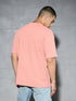Men Jacquard Oversized Fit Round Neck Sports T-shirt with ELASTO PLUS
