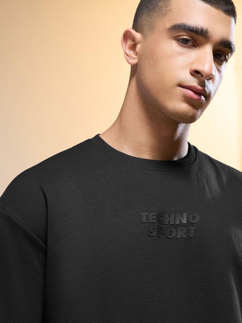Men Printed Relaxed Fit Round Neck T-shirt with COTFLEX