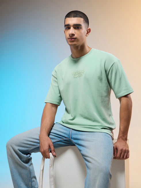 Men Printed Relaxed Fit Round Neck T-shirt with COTFLEX