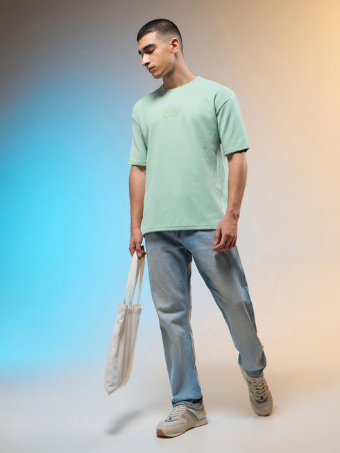 Men Printed Relaxed Fit Round Neck T-shirt with COTFLEX
