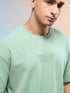 Men Printed Relaxed Fit Round Neck T-shirt with COTFLEX