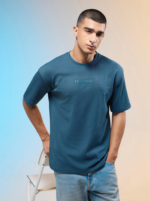 Men Printed Relaxed Fit Round Neck T-shirt with COTFLEX